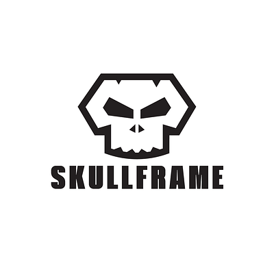 Skullframe logo graphic design logo