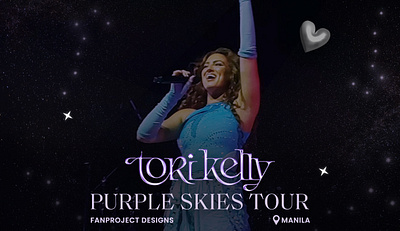 #purpleskiestour fanproject designs ✨ branding concert design dribbble fan project graphic design live events tori kelly