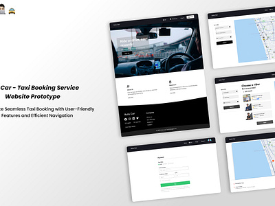 Auto Car – Taxi Booking Service Website Prototype autocar bookingapp taxibooking taxiservice transportapp userinterface webprototype