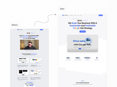 GrowthEdge Before 👉🏻 After agency redesign ui ux web design website design website redesign wip