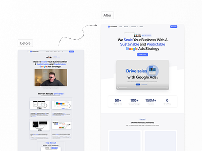 GrowthEdge Before 👉🏻 After agency redesign ui ux web design website design website redesign wip