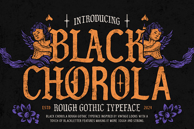 Black Chorola Typeface blackletter design font fonts letteing typeface vintage