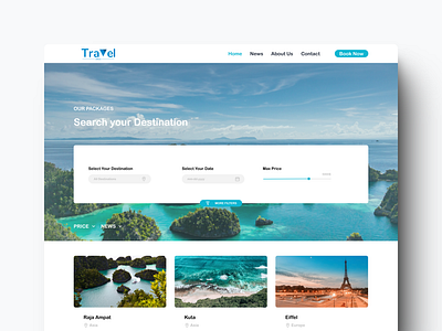 Travel Landing Page graphic design landing page travel travel landing page travel website ui ui design website travel