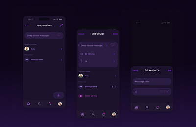 Edit services app edit minimal mobile services ui ux