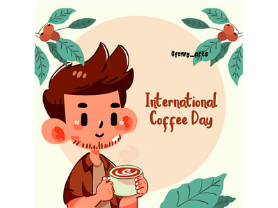 Illustration for International Coffee Day bean beverage caffeine cappuccino celebration coffee culture cup day drink elements espresso event festival holiday iced joy latte morning symbol