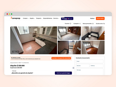 Zonaprop - Real Estate Website design service design club ui camp