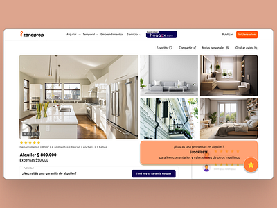 🏘️ Reviews de inquilinos en Zonaprop design desktop diseñoui figma interfazdeusuario serviceclubdesign ui uicamp uicampw24
