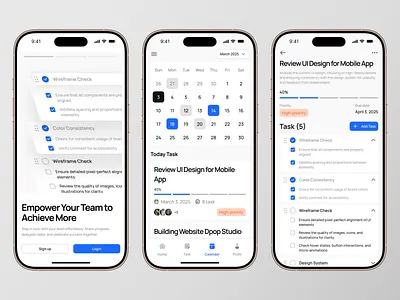 Taskuy - Task Management App app daily task management app mobile mobile app mobile design planning app productivity productivity app task task app task management task manager to do list ui