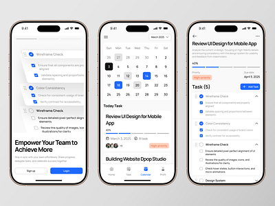 Taskuy - Task Management App app daily task management app mobile mobile app mobile design planning app productivity productivity app task task app task management task manager to do list ui