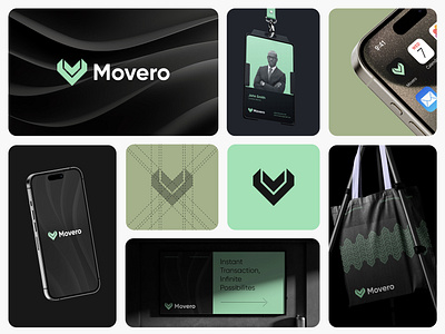 Movero - Logo Design Concept blockchain brand identity branding coin concept creative crypto design designer portfolio digital fintech heart letter logo logo logo designer love modern mv tech unique