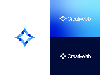 Creativelab - Abstract Star, Blue gradients, web3, Ai Startup a b c d e f g h i j k l m n abstract ai artificial intelligence blue brand identity creative defi design ecommerce fintech gradients logo logo design o p q r s t u v w x y z saas star startup tech web3