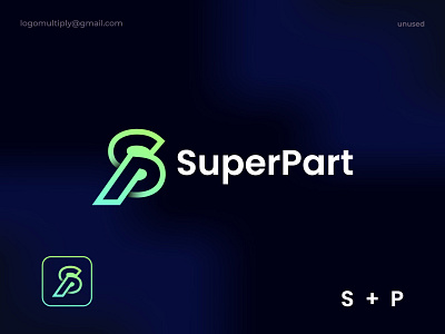 SuperPart logo/Sp logo/Ps logo bran brand identity branding icon illustration letter ps logo logo design logos logotype ps saas sp sp letter logo technology