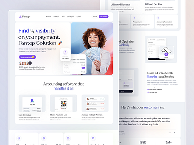 Fantop Finance Website 2024 banking website best finance website design best website design clean ui finance finance management finance website fintech fintech website design homepage homepage design landing page payment payment gateway payment service saas finance website turjadesign web design website website design