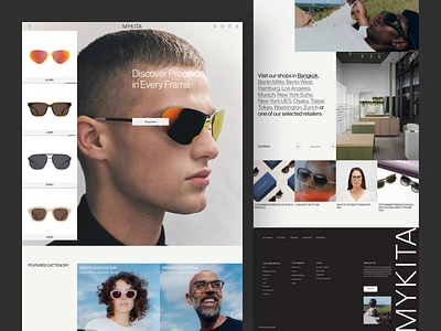 E-commerce Website Design app clean design e commerce e commerce design e commerce website ecommerce glasses store graphic design home page landing page landingpage online shop shop store ui ux web app web design website