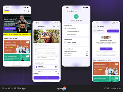 Forensics Mobile App Design agiledock agiledock designs agiledock services app design dna app forensics mobile app design innovative designs tech solution ui ux ui ux design user experience