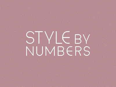 Style By Numbers Branding branding fashion logo stylist