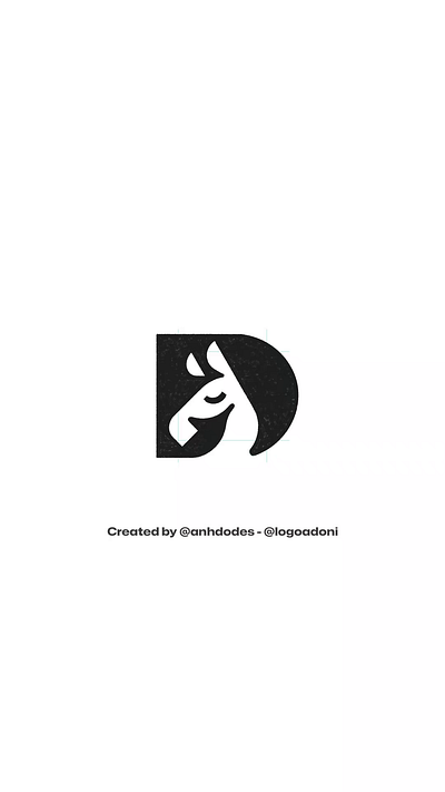 Letter D Donkey ready-made logo for sale 3d anhdodes animation branding design graphic design illustration logo logo design logo designer logodesign minimalist logo minimalist logo design motion graphics ui