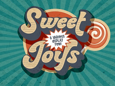 Sweet Joys – Display Font bold branding business classic creative display font greeting card illustration invitation layer font logo magazine modern font movie nostalgia packaging poster product design retro vintage