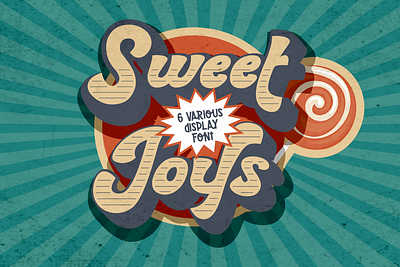 Sweet Joys – Display Font bold branding business classic creative display font greeting card illustration invitation layer font logo magazine modern font movie nostalgia packaging poster product design retro vintage