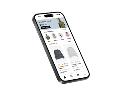E-commerce clothing store. e commerce figma ios design mockup ui ux