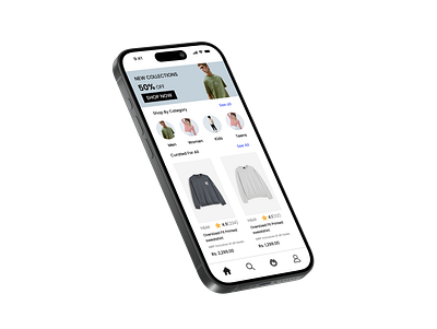 E-commerce clothing store. e commerce figma ios design mockup ui ux