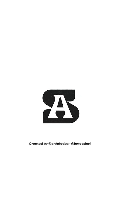 SA AS monogram typography ready-made logo for sale 3d anhdodes animation branding design graphic design illustration logo logo design logo designer logodesign minimalist logo minimalist logo design motion graphics ui