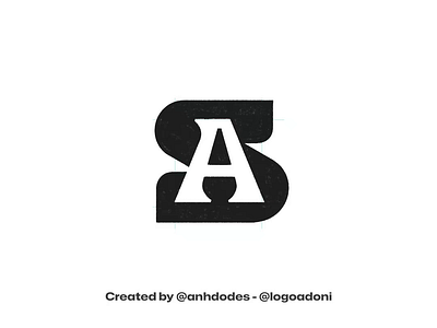 SA AS monogram typography ready-made logo for sale 3d anhdodes animation branding design graphic design illustration logo logo design logo designer logodesign minimalist logo minimalist logo design motion graphics ui