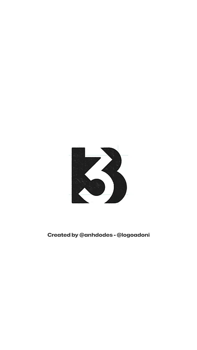 3B B3 monogram typography ready-made logo for sale 3d anhdodes animation branding design graphic design illustration logo logo design logo designer logodesign minimalist logo minimalist logo design motion graphics ui