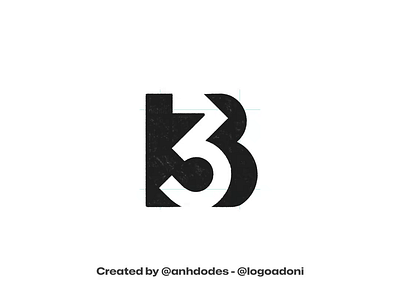 3B B3 monogram typography ready-made logo for sale 3d anhdodes animation branding design graphic design illustration logo logo design logo designer logodesign minimalist logo minimalist logo design motion graphics ui