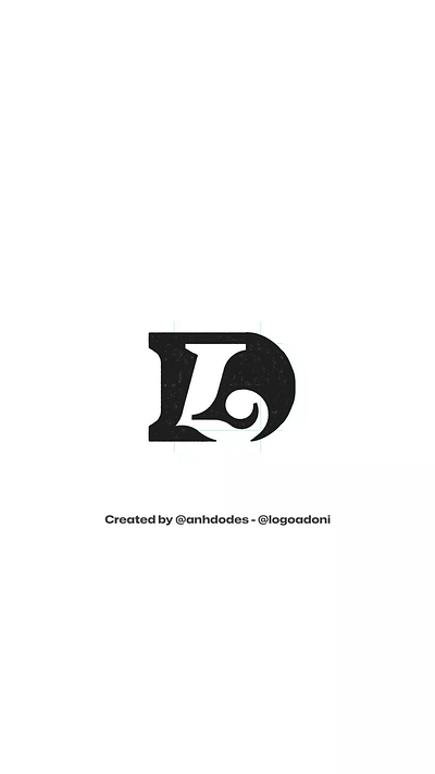 LD DL monogram typography ready-made logo for sale 3d anhdodes animation branding design graphic design illustration logo logo design logo designer logodesign minimalist logo minimalist logo design motion graphics ui