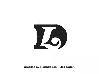 LD DL monogram typography ready-made logo for sale 3d anhdodes animation branding design graphic design illustration logo logo design logo designer logodesign minimalist logo minimalist logo design motion graphics ui