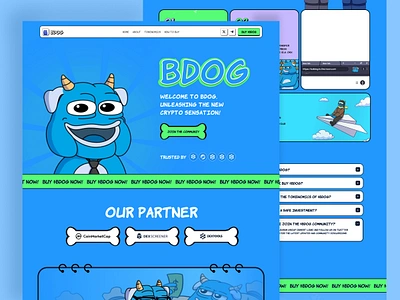 $BDOG - MEME COIN blockchain coin coin crypto landing page crypto meme cryptocurrency design landing page meme meme design meme website memecoin pepe presale token token landing page trend tron web design