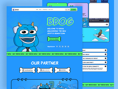 $BDOG - MEME COIN blockchain coin coin crypto landing page crypto meme cryptocurrency design landing page meme meme design meme website memecoin pepe presale token token landing page trend tron web design