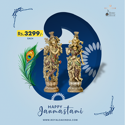 Janmastami branding design graphic design illustration logo