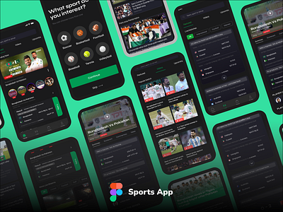 Mobile Sports App design ui uiux user experience designer user interface ux