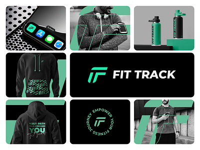 Fit Track | Logo and branding for a fitness app adobe branding dribble fitness illustrator logo visual identity