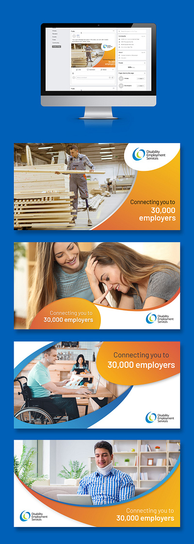 Disability Employment Services Banner Ads ads advertising banner design digital graphic layout online