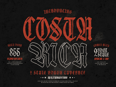 Costa Rica Old Blackletter blackletter design font fonts letteing typeface vintage