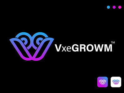 VxeGROWM Logo Design abstract logo design branding branding designer branding identity company branding graphic design icon illustration letter logo designer logo logo and branding logo creation logo deisgn logo design logotype minimalist logo monogram photoshop illustrator print design visual identity design