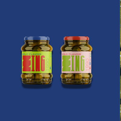 Zing - Bold Pickle Brand branding graphic design logo packaging desig