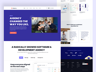 Software Agency Website Design Landing Page agency ai agency branding company design digital agency homepage hossain mahmud mahi landing landing page landingpage software ui uiux ux web design web ui webdesign website website design