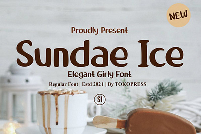 Sundae Ice – Handwriting Travel Font branding display font elegant font feminine font girly font graphic design poster youtube