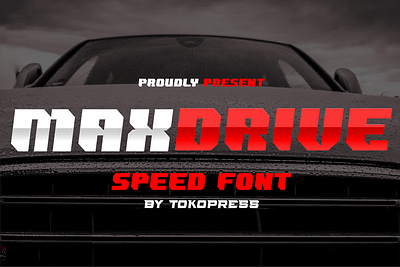 MAXDRIVE- Racing Gaming Font branding display font font gaming poster racing font youtube