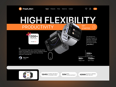 E commerce Landing Page e commerce e commerce website firqah lab landing page modern design online store product design shoping smart watch ui ux web design