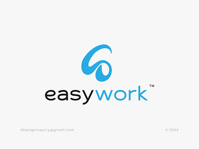 Easy Work infinity logo brandidentity branding easy work elogo ewlogo graphic design infinitylogo inifiniy letterlogo lettermark logo logodesign logodesigner logos logotype minimal modern monogramlogo sign wlogo