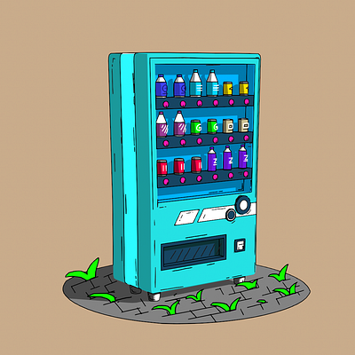 3D Vending Machine 3d graphic design ui