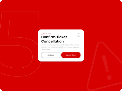 Day 05 | UI challenge @Hype4Academy cancel popup cancel ticket challenge day5 hype4academy