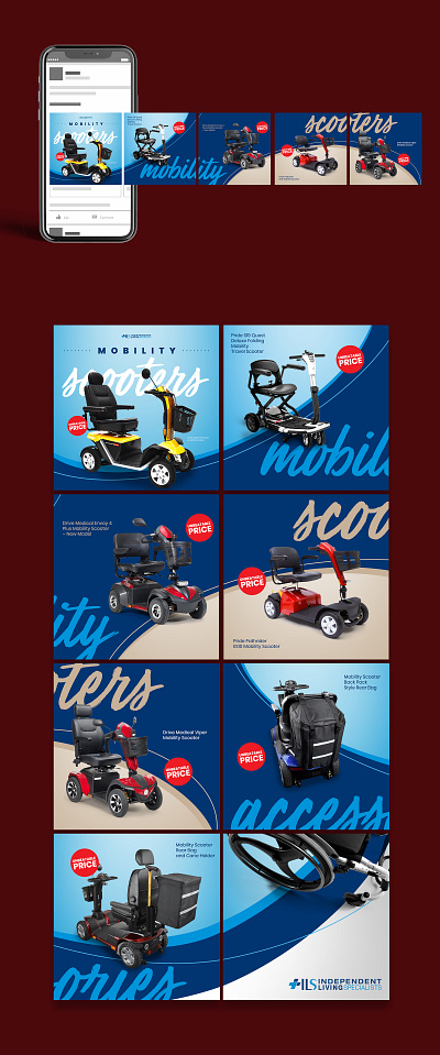 ILS Mobility Carousel Ads ads advertising australia banner branding business carousel company corporate design digital facebook graphic instagram layout mobility online