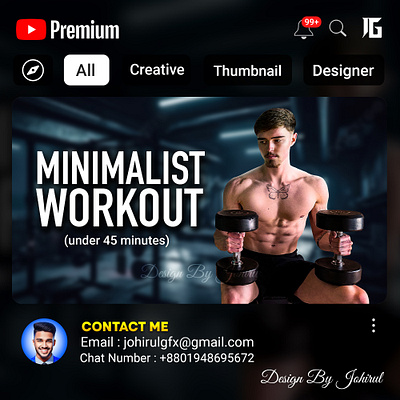 thumbnail Design 3d graphic design gymthumbnail thumbnail