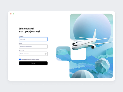 Day 001 — Signup Form dailyui signup ui website